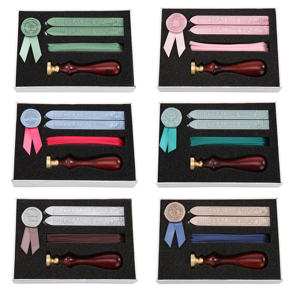Siegelstempel Siegelwachs Set mit Ribbons Petschaft Briefsiegel DIY Geschenk Kit