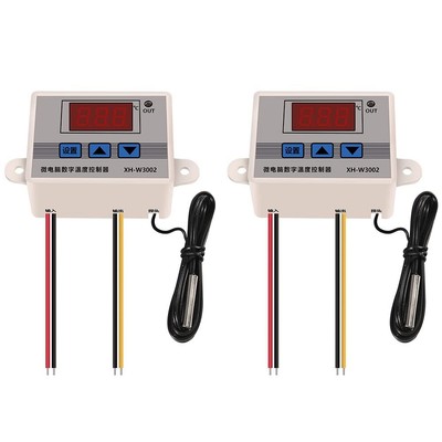 2PCS XH-W3002 Digital Temperature Controller -50 to 110 °C Programmable Heati...