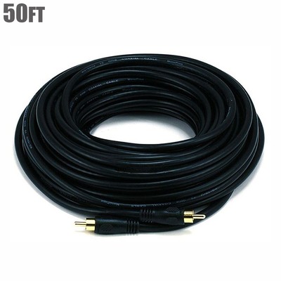 50FT RCA Digital Coax Coaxial Audio Video Cable Composite Subwoofer Cable Cord