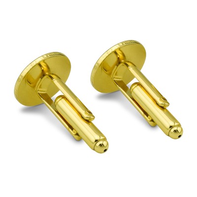 Wine Like Push Up Bra Your Personality Round Cufflink Set Gold Color