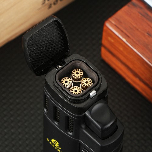Galiner Cigar Lighter Punch Flame Windproof Refill Torch Jet Lighter W/ Gift Box