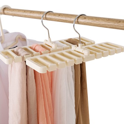 Multifunction Tie Rack Hanger Rotating Hook Belt Holder Closet Ties Storage