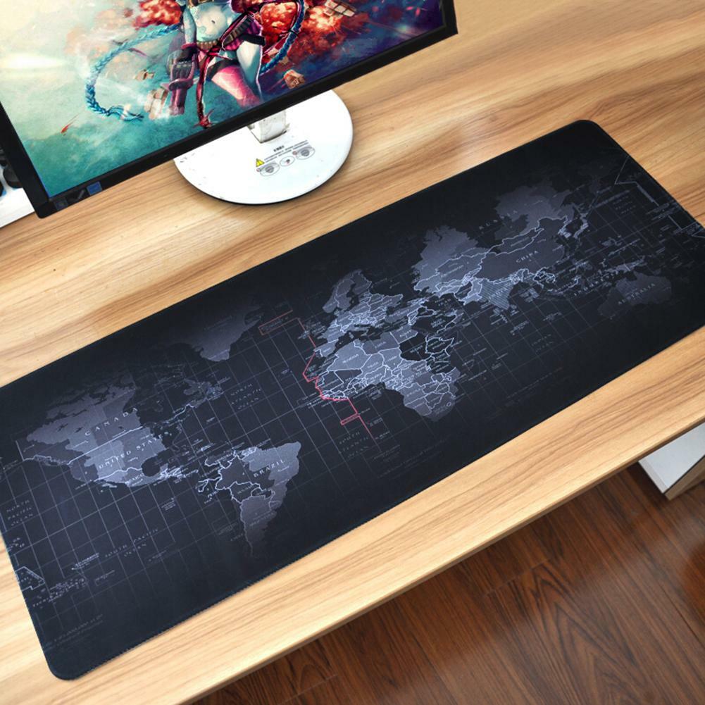Extra Large Mouse Pad World Map Mousepad Antislip Gaming Mouse Mat