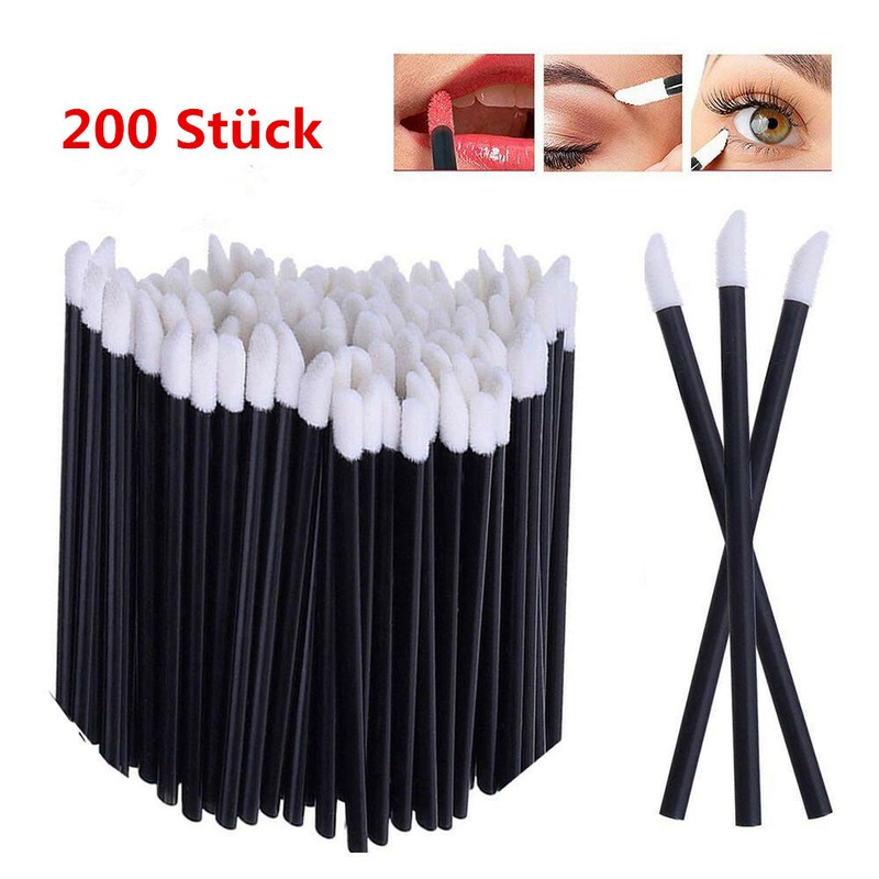 200 Stück Einweg Lippenpinsel Gloss Applikator Lippenstift Make-up Werkzeug Neu