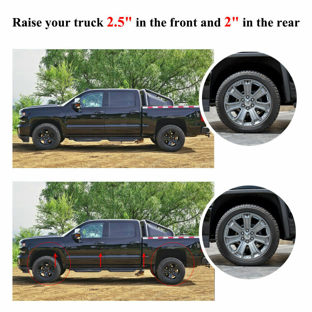 2.5" Front and 2" Rear Full Leveling lift kit For 2007-2019 Chevy