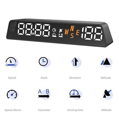 Digital GPS Speedometer Head Up Display for Universal Cars with LED Alarm