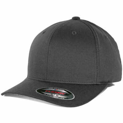 

Flexfit Precurved Hat (темно-серый) Мужская пустая эластичная кепка, Grey