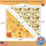 Vivifying Thanksgiving Dog Bandana, 2 Pack Turkey and Pizza Dog Scarves Costumes, Funny Holiday Pet Accessories for Thanksgiving Dinner, Photo Prop, and Party Decor (Large, Orange and Brown)