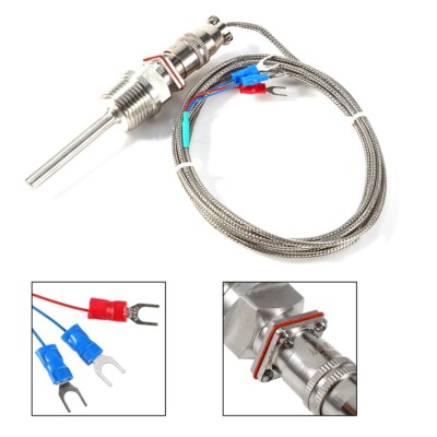 RTD PT100 Temperature Sensor 1/2 NPT Threads With 2 Meter Cable Accessory