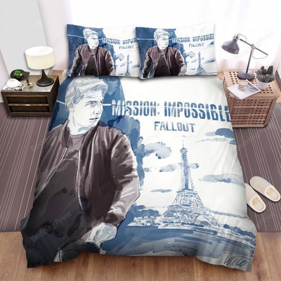 Mission Impossible Fallout 2018 Eiffel Tower Movie Quilt Duvet Cover Set King