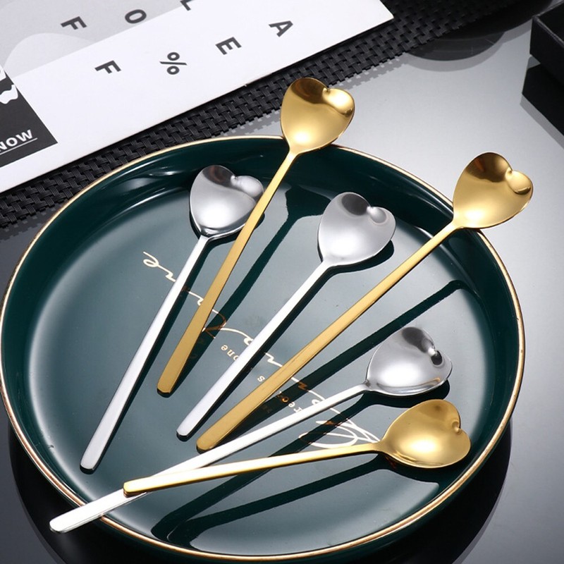 ?Sthetisches L?Ffel Set In Einzigartiger Herzform Perfekt F??R Kaffeeliebhaber