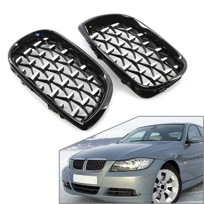 Diamond Meteor Style Front Bumper Kidney Grill For BMW 3 Series E46 4 Door 02-05