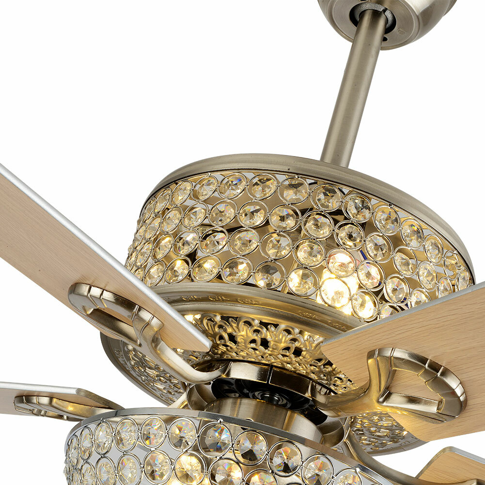 52'' LED Decken Lampe Ventilator Lüfter Deckenleuchte Mit Fernbedienung