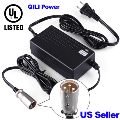 36V Scooter Battery Charger for Razor GT GT750 Mongoose Schwinn X-Treme UL QILI