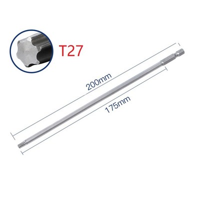 Alloy-Steel T15 T20 T25 T27 T30 1 6pc 200mm Magnetic Torx Screwdriver-Bit
