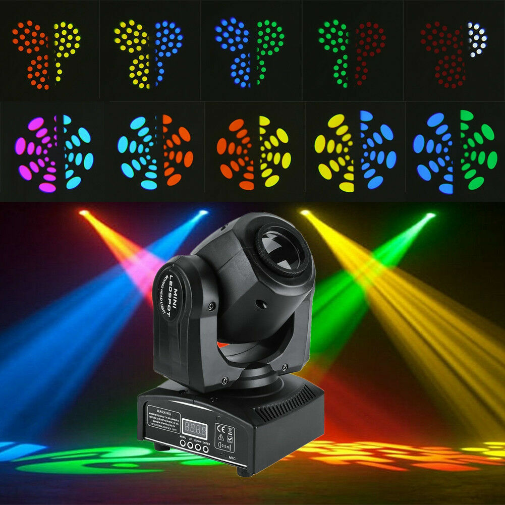 30w Dmx512 Testa Mobile Rotante Proiettore Led Rgb Effetti Disco Discoteca cir