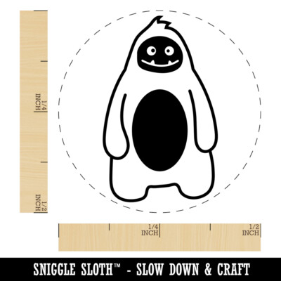 Sweet Yeti Abominable Snowman Self-Inking Rubber Stamp Ink Stamper