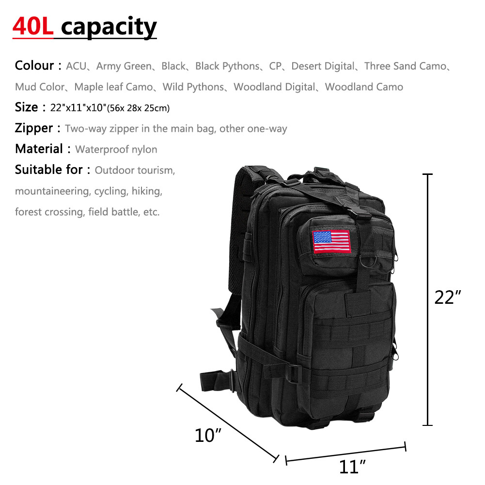 56 x 45 x 25cm backpack