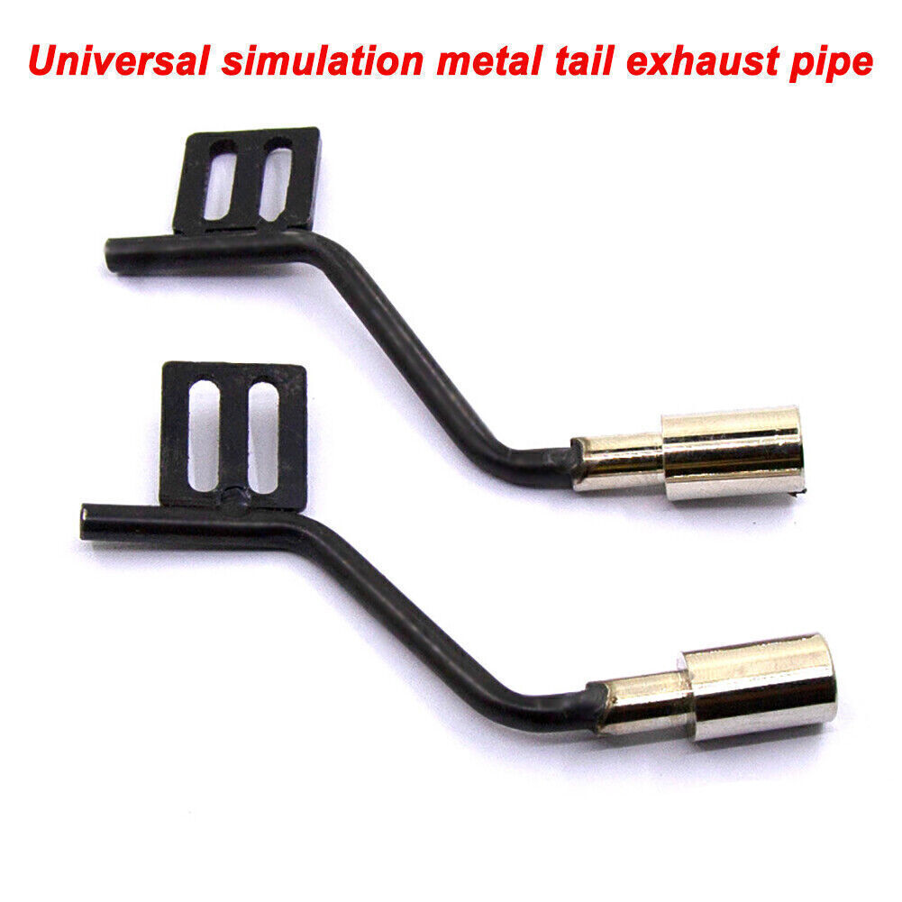 Metal Dual exhaust pipe For 1/10 TraxxasTrx4 Defender Bronco RC Crawler Car