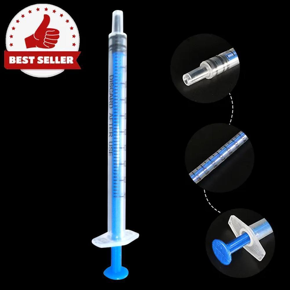 10Pcs 1ML Nutrient Measuring Plastic Disposable Syringe Medica ...