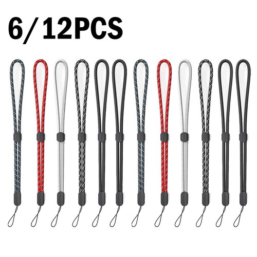 Hand Wrist Strap Lanyard, 6/12Pack Adjustable Colorful Nylon Hand Phone Straps