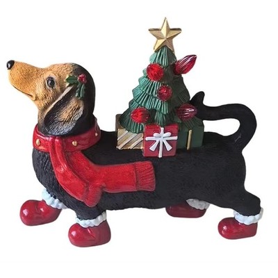 Dachshund Figurines Cute Lighted Sculpture Dog Christmas Decor Small7349