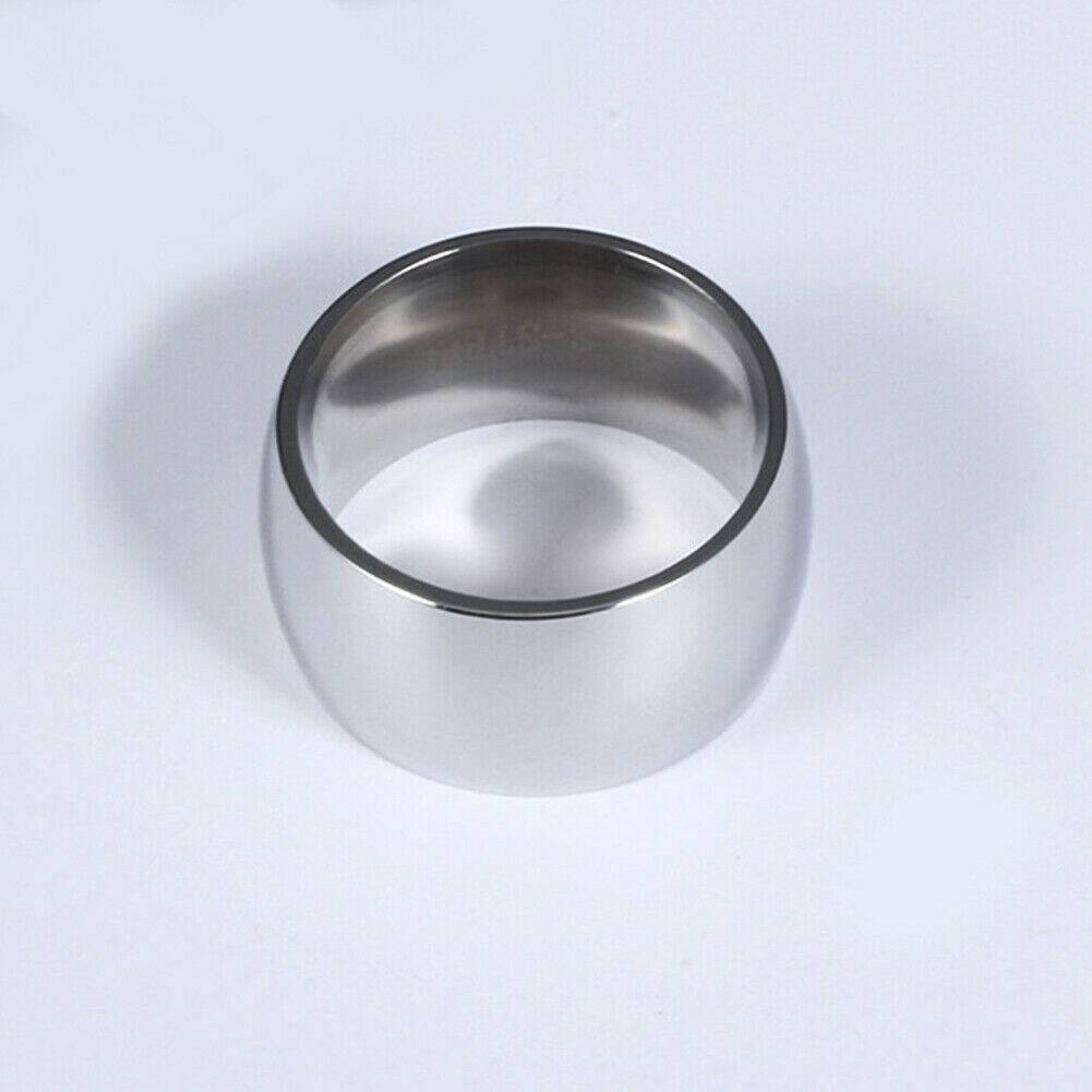 Mens Womens Steel Ring Band Jewelry Engagement Wedding Party Polished Retro SPW