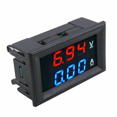 DC 100V 50A Digital Voltmeter Ammeter Dual-LED Display Volt Amp Meter With Shunt