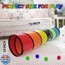 Kids Play Tunnel for Toddlers 1-3 Colorful Pop Up Baby Tunnel for Kids to Crawl Through 6 Foot with Breathable Mesh Collapsible Toddler Toys Gift for Children Backyard Playset