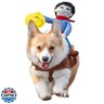 Cowboy Rider Dog Costume Waving Hat - Funny Dog Halloween Costumes with Doll and Hat, Adjustable Knight Style Costume for Labs, German Shepherds, and Golden Retrievers, and More (XS)