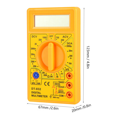 DT-832 Handheld Digital Multimeter AC/DC Voltage Current Resistance Tester