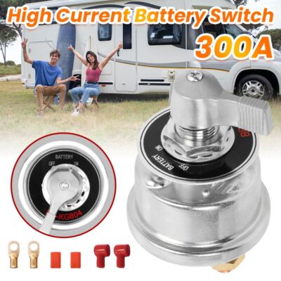 300A 12V Master Battery Disconnect Switch Heavy Duty Power Cut Off for ATV RVS