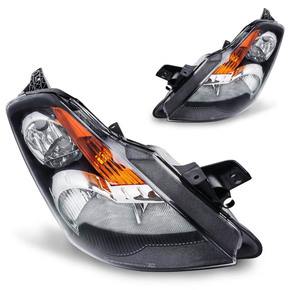 for 20072009 Nissan Altima Black Headlight Headlamp Assembly