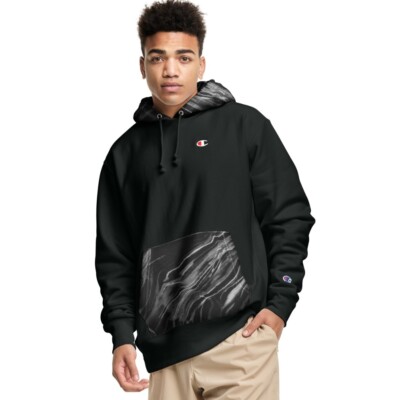 

Мужская толстовка с капюшоном Champion Reverse Weave Colorblock 12 oz Pullover Толстовка с капюшоном, Черный