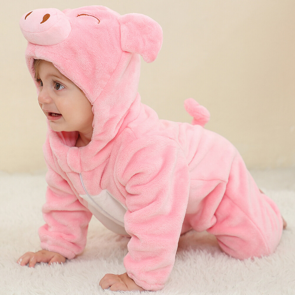 Baby Pig Costume for Toddler Infant Kids Girls Boys Halloween Animal Romper Cute