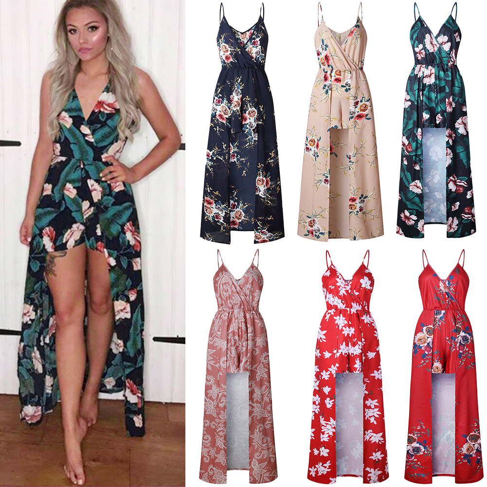 maxi romper dress with shorts