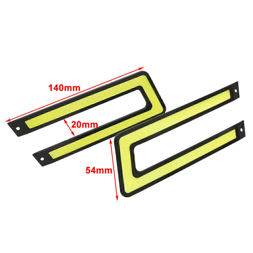 Fit Universal Car White COB DRL LED Daytime Running Light Driving Fog Lamp USA