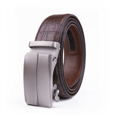Men's Belt Ratchet Leather Dress Belts Trim to Fit , 1.37INCH Width