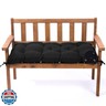 Outdoor Bench Cushion, Waterproof Swing Cushion Bench Seat Cushion, Swing Chair Replacement Seat Pads Cushion Pillow for Lounger Garden Furniture Patio Metal Wooden Bench (Black, 39.37x20in)