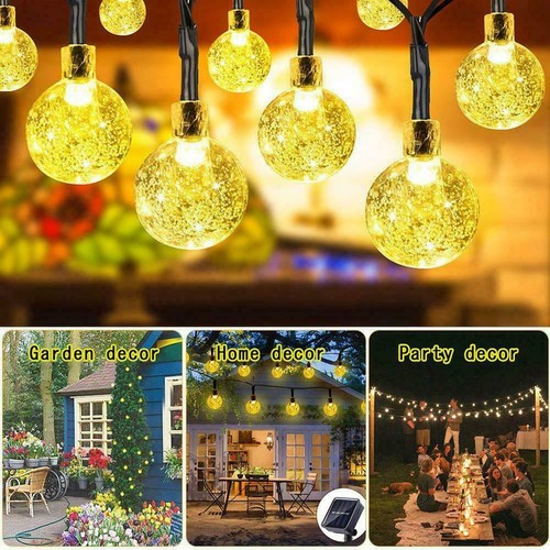 60 LED Solar Powered String Light Garden Path Yard Decor Lamp Outdoor