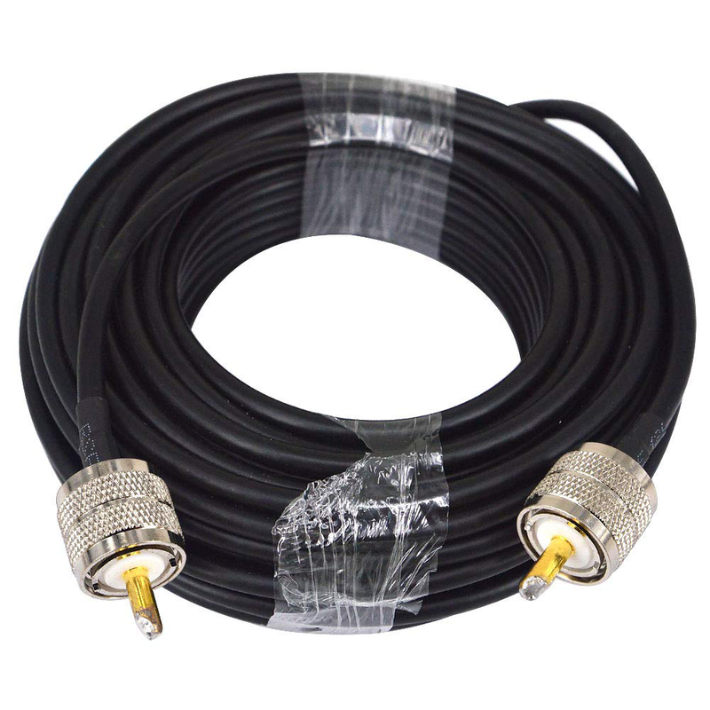 50 Ft RG58 Coax Coaxial UHF PL-259 Connectors Amateur Ham Antenna Cable NEW