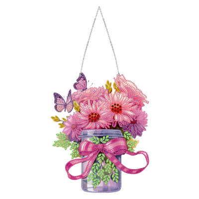Useful Acrylic Single Side Diamond Painting Hanging Pendant for Home Wall Decor