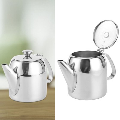 Coffee Pot Teapot Stainless Steel Kettle Cold Water Jug Short Spout for Hotel