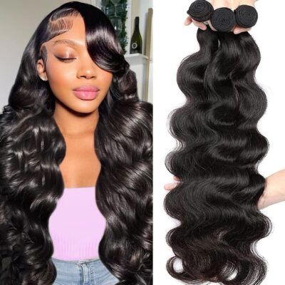 30inch Human Hair Bundles Body Wave Bundles Weft Virgin Remy Hair Extensions 10A