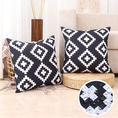 Black and white outdoor pillow cheap covers