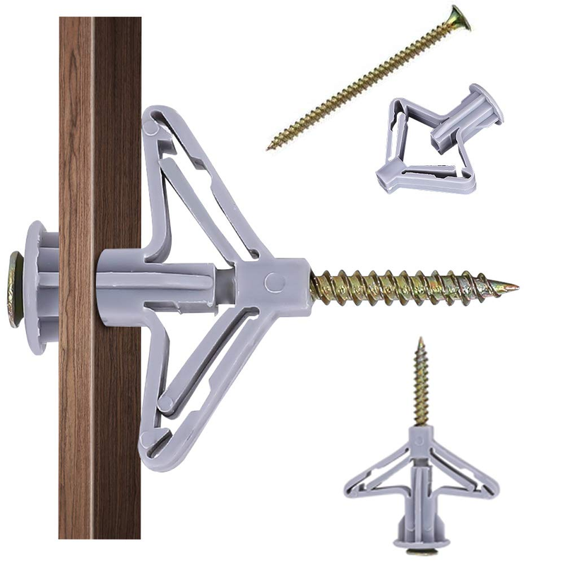 Hollow-Wall Anchors, Drywall Anchor Kit with Screws, Self-Dril...