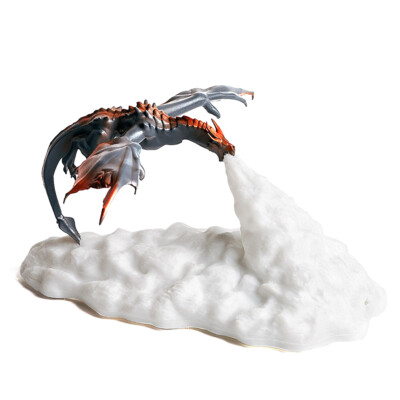 3D Printed Night Light Eye Protection Fire/Ice Dragon Table Lamp Birthday Gifts