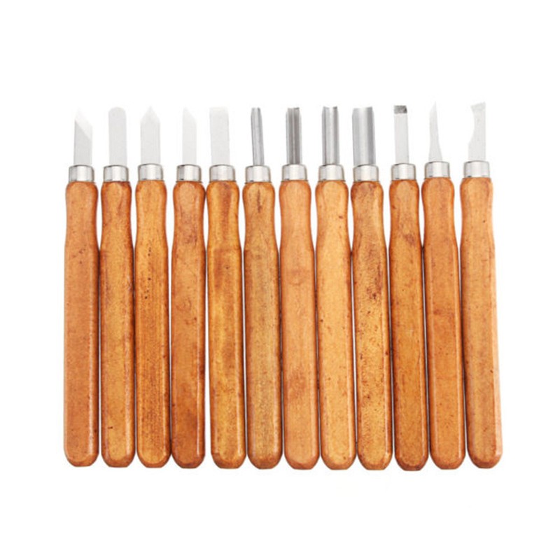13 PCS Wood Carving Hand Chisel Set Kit Woodworking Tools 