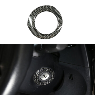 Carbon Fiber Interior Ignition Circle Cover Trim For Toyota Corolla 2014-2018