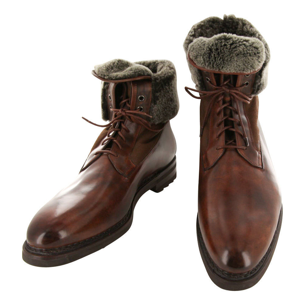 Santoni Leather Boots for Men